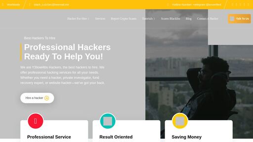 screenshot of Hacking Service Service - #1 Y3llowl4bs Hackers - https://twd6bfktlkhwluhj2ghjthx55pnp2dcuuhf6qqjz7vm2krsmwpz6crad.onion.jump.black/service-category/hacking-service/index.html