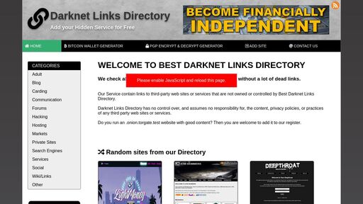 screenshot of Best Darknet Links Directory - Add your hidden service for Free - Onion Links - Deep Web - v6dudx76tojkqsv725nebe6l7jbfxeqjfkzzetja5saqhc2t7r4qhfyd.onion.jump.black