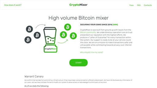 screenshot of Bitcoin Mixer — Bitcoin Tumbler — Bitcoin Blender — CryptoMixer - crypmix4r7h3aiulpjeb565geeaymal2wqilctn7pysjwmxup6mrvnad.onion.jump.black