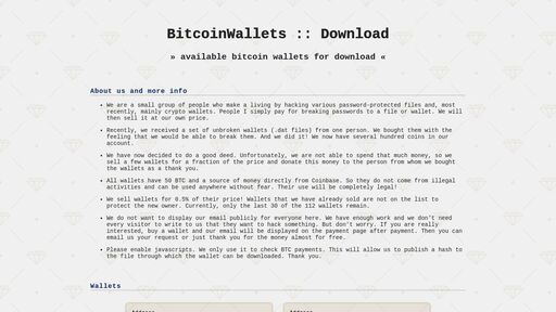 screenshot of BitcoinWallets :: Download - btcdwn2djnupcpwasjinxzpe5mzq4ksfv2cwhuzfbno3j3hfok3v46id.onion.jump.black