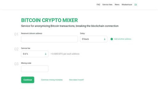 screenshot of Fees | Bitcoin Mixing Service | Bitcoin Mixing Service Fee | blender-btc.com - https://blenderxzgdsdrdsz5rkuh6e6fpe6zckdpos2tuscp4epmyngmbcqmqd.onion.jump.black/en/fee