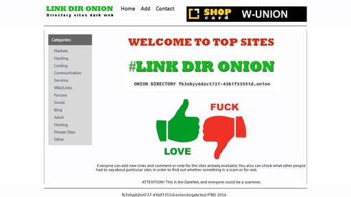 screenshot of Directory of onion sites | Add sites onion - fk3sbyy6dzct72fvgp7ti2wbvkohp3jtqjvv7lgs6h3hd43bif3355id.onion.jump.black