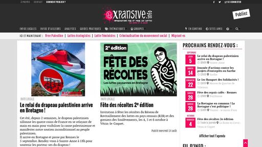 screenshot of Halte à la répression syndicale à Rennes ! - expansive.info - https://o7apup43lhtieg554vucj654a6a5hherzh4ryqqyz6ruioarmmk4vgad.onion.jump.black/Halte-a-la-repression-syndicale-a-Rennes-2821