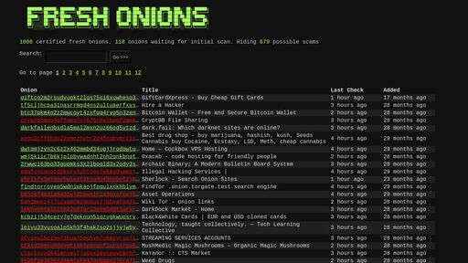 screenshot of Fresh Onions | Largest Dark Web Link List - https://yhzau5du3hily4ggpxvimvuvvld24lv6ojsz65x5tfahbz7tk7glt6ad.onion.jump.black?page=7