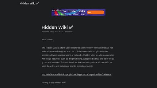 screenshot of Hidden Wiki ✅  - Hidden Wiki ✅ - 2um2rnvn44dlwbv7l4e5gu6pj5v4froejcnc2yvwz7alz4qqejy5jrid.onion.jump.black