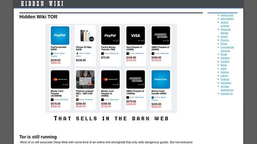 screenshot of Hidden Wiki Tor - xxqy4yzmp7itns6vbvfdytzygonof6k42wxvxgoswz6mw5v2f2ae2xad.onion.jump.black