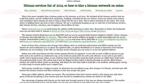 screenshot of Fake hitmen services - https://75vkgo5i7mj37ri3vik73djb4mj65rs6zalf7bxhnryxv7ftrm6e5rqd.onion.jump.black/fake-hitmen.html