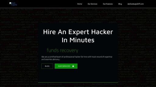 screenshot of Home - Hack Experts - zlju76vtru7su722ngmsy5ezvbaod44wtu4p7hxzkx2kx3inlaw34tyd.onion.jump.black