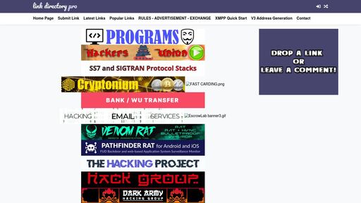 screenshot of Link Directory Pro - j26dlfmtgrt5ntjzzh5pbj2ytkginjkrtseqceyn37lu3yb4hm6hd7qd.onion.jump.black