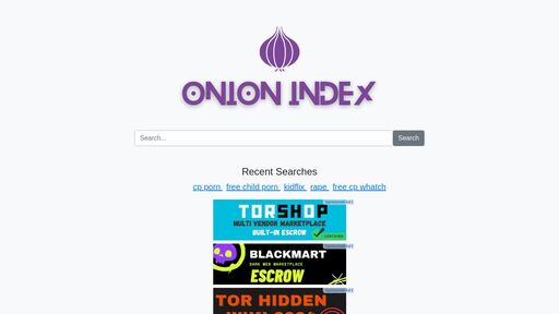 screenshot of Onion Index - Search the Deep Web - oniondxi5gral57k2eyqbydoj2sfsxisw43sgpquksfyapkw5r76tbid.onion.jump.black