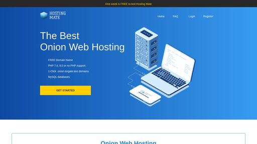 screenshot of Onion Web Hosting — Hosting Mate - hostmate2s6cudoclklceo6u2jjjilgdz2rfx5r2xuezr26kx2jgl5ad.onion.jump.black