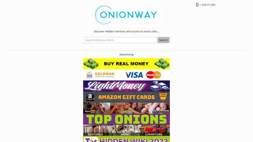 screenshot of Onionway - Onion Search Engine - oniwayzzq4cwp7uoc3mhzn3hmsnit3wxqksrubno4v3npr7ssp4szwyd.onion.jump.black