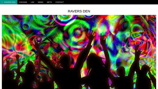 screenshot of RAVERS DEN - nk7yjbxuk4bri5zdvlwrf7zojv3proj6mfwicgdefzqv26vsycs2mfqd.onion.jump.black