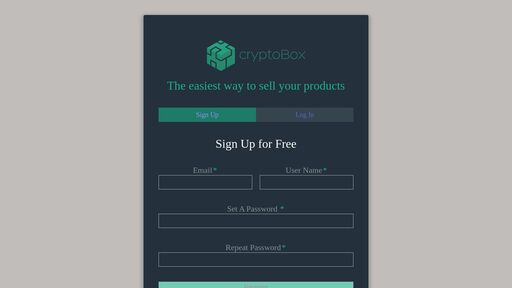 screenshot of Sign-Up/Login Form - crboxuvc5du55mxj5de33hkcn6aqfut6wfg523uqgaubsol6yuepstad.onion.jump.black