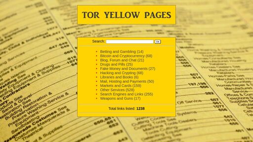 screenshot of TOR YELLOW PAGES - https://iujeaomgpfd2jarvmdg2vdvlrlizvim35gcmtvhotsoglqfghcascpqd.onion.jump.black?page=14&target=./lists/Search%20Engines%20and%20Links.html