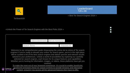screenshot of ⭐ TorSearch24 - Best Tor Search Engines 2024 ⭐ - smsawhxdqsarz5hdveltgr2qyai64zyxaea5rzeo3przfqqj7izay2qd.onion.jump.black