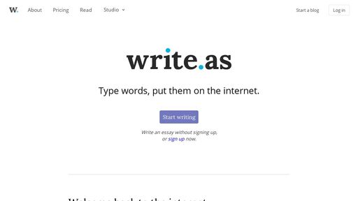 screenshot of Write.as - writeasw4b635r4o3vec6mu45s47ohfyro5vayzx2zjwod4pjswyovyd.onion.jump.black